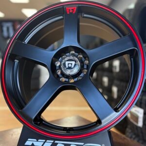 MR116 18X8 5X100/4.5 M-BLK/RED +45MM